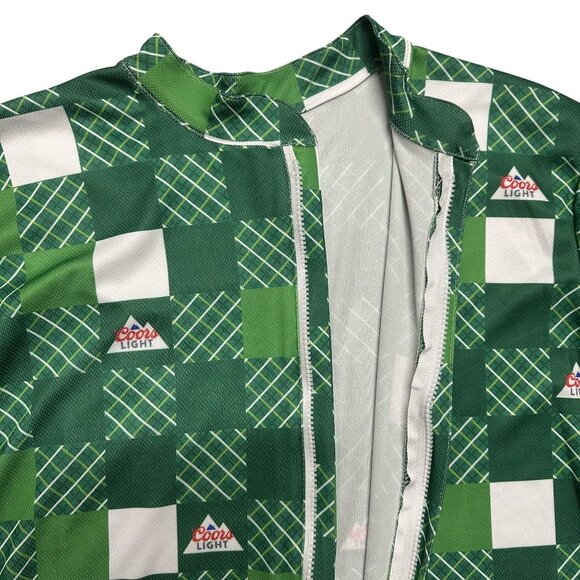 Coors Light Phoenix Waste Management Open Green Plaid Romper M Golf Birds Nest - Picture 8 of 8
